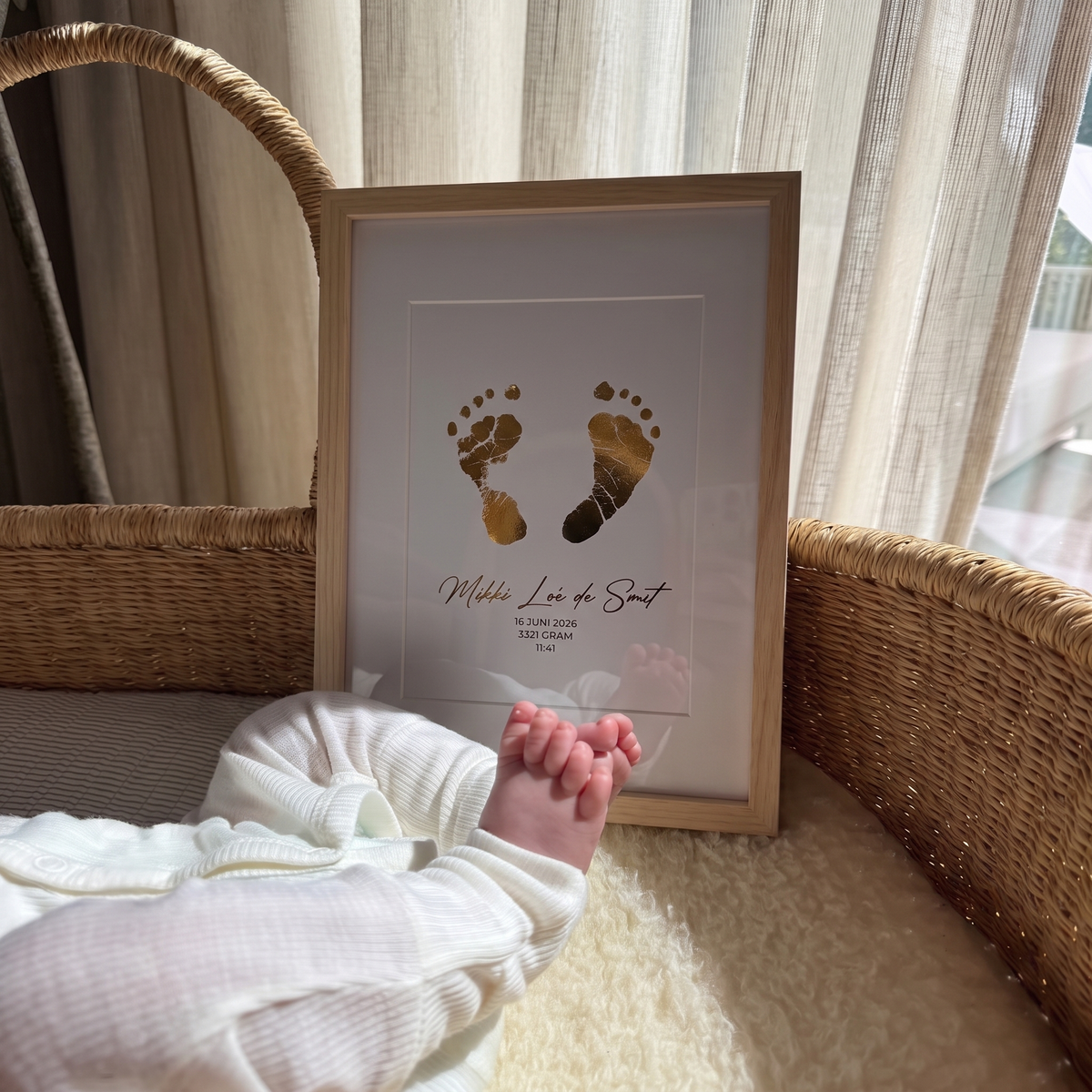 Baby-Hand- und Fußabdruck mit Folienprägung
