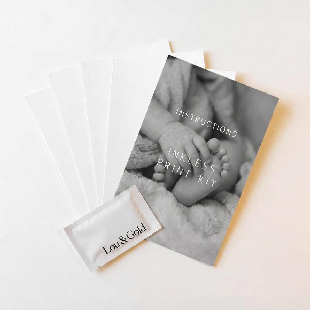 Baby-Hand- und Fußabdruck mit Folienprägung
