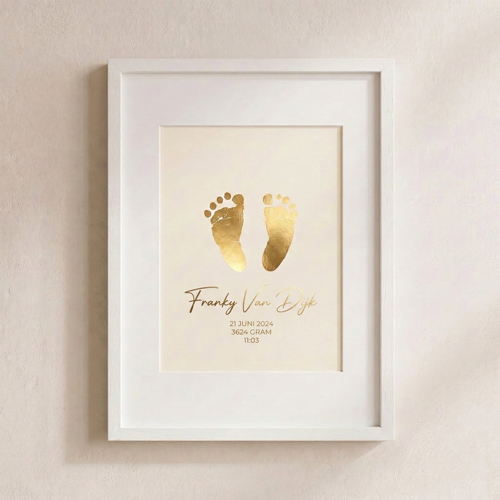 Baby-Hand- und Fußabdruck mit Folienprägung