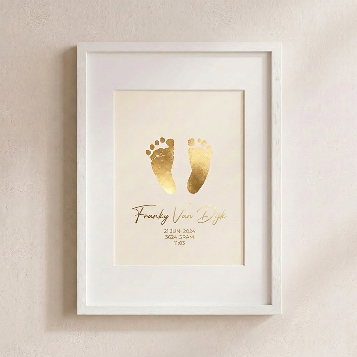Baby-Hand- und Fußabdruck mit Folienprägung