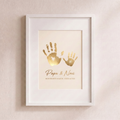 Eltern- und Baby-Hand- & Fußabdruck mit Folienprägung